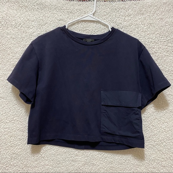 COS Tops - COS Navy Blue Crop Top Size S